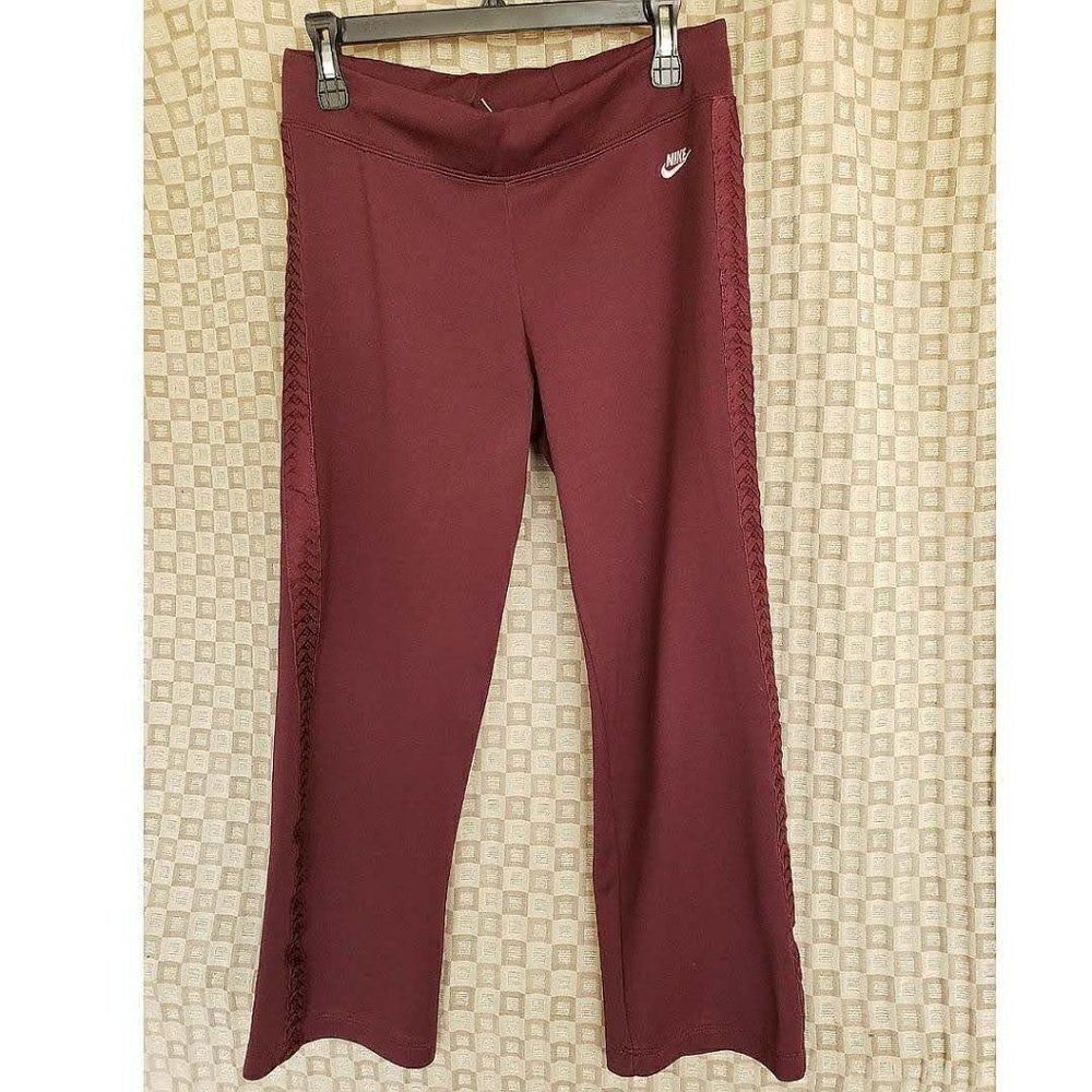 Nike Women's Petite Jogging Lounge Pants Burgundy Small - Picture 1 of 6